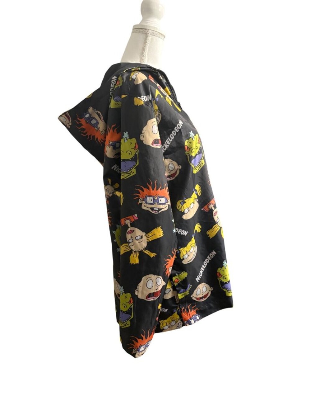 Nickelodeon Y2K Rugrats Full-Zip Hooded Retro Cartoon Print Windbreaker Jacket M - Picture 4 of 14